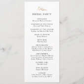 Groene en Gouden Berg Huwelijksprogramma Programmakaart (Achterkant)