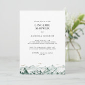 Groene en Gouden Berg Lingerie Douche Uitnodiging (Staand voorkant)