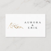 Groene en Gouden Berg Platte Bruiloft Plaats Kaart Plaatskaartje (Achterkant)