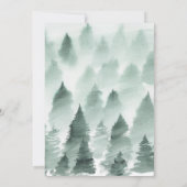 Groene en gouden berg repetitie diner kaart (Achterkant)