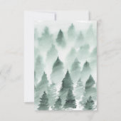 Groene en Gouden Berg RSVP-kaart RSVP Kaartje (Achterkant)