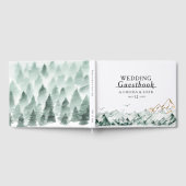 Groene en gouden bergketen Trouwgastenboek Gastenboek (Volledig)