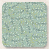 Groene en gouden bladeren bier onderzetter (Voorkant)