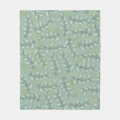 Groene en gouden bladeren fleece deken (Voorkant)