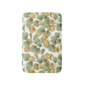 Groene en gouden bladeren. Patroon Badmat (Voorkant Verticaal)