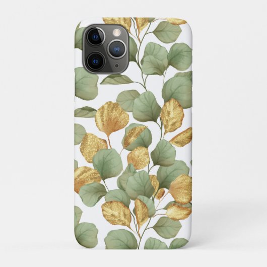 Groene en gouden bladeren. Patroon Case-Mate iPhone Case (Achterkant)