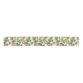 Groene en gouden bladeren. Patroon Grosgrain Lint (Voorkant)