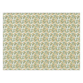 Groene en gouden bladeren. Patroon Tafelkleed (Voorkant (Horizontaal))