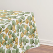 Groene en gouden bladeren. Patroon Tafelkleed (Voorbeeld)