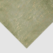  Groene en Gouden Bladmuziek Tissuepapier (Detail)