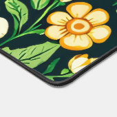 Groene en gouden bloem en paddenstoel bureaumat (Hoek)