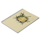 Groene en gouden bloemenspray notitieboek (Linkerzijde)