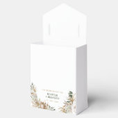 Groene en gouden Bohemische Boho Wedding Favor Bag Bedankdoosjes (Geopend)