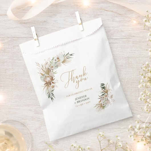 Groene en gouden Bohemische Boho Wedding Favor Bag Bedankzakje (Geknipt)