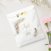 Groene en gouden Bohemische Boho Wedding Favor Bag Bedankzakje (Gezegeld)