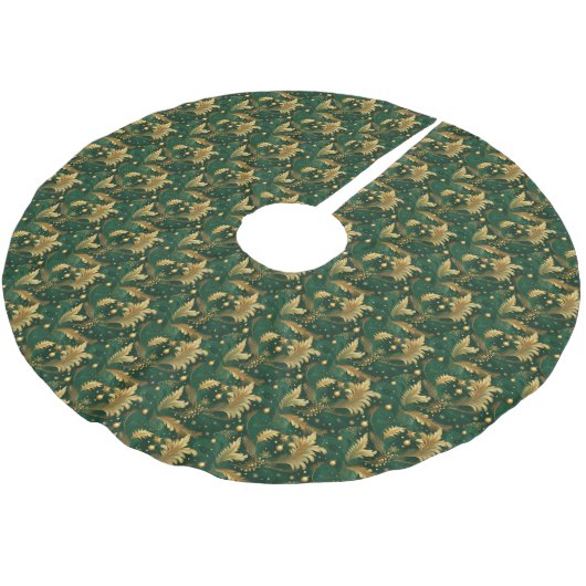 Groene en gouden boomrok kerstboom rok (Gekanteld)
