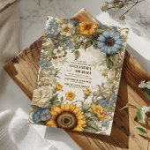  groene en gouden bruiloft Art Nouveau Mucha Kaart