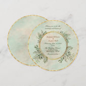 Groene en Gouden Cirkel Kaart (Voorkant / Achterkant)