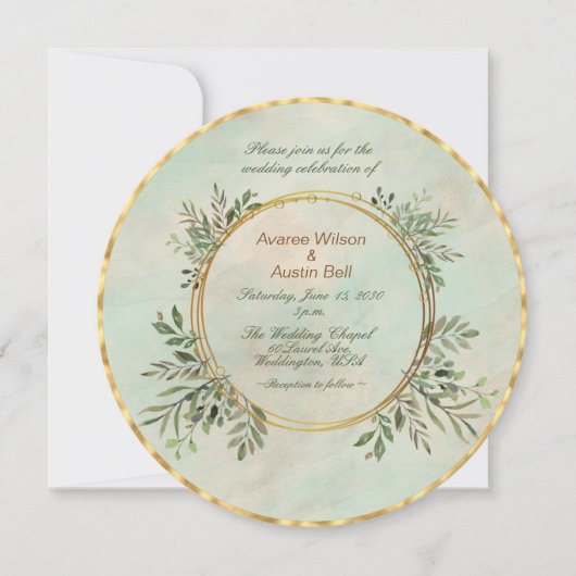 Groene en Gouden Cirkel Kaart (Voorkant)