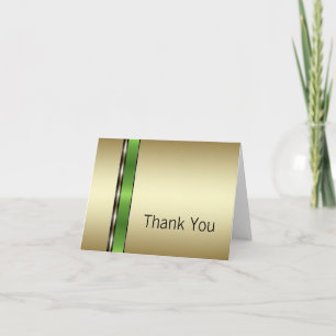 Groene en gouden dankkaartjes bedankkaart