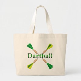 Groene en gouden Dartbal Darts Grote Tote Bag