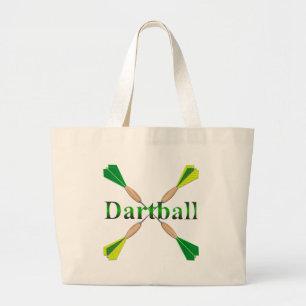 Groene en gouden Dartbal Darts Grote Tote Bag