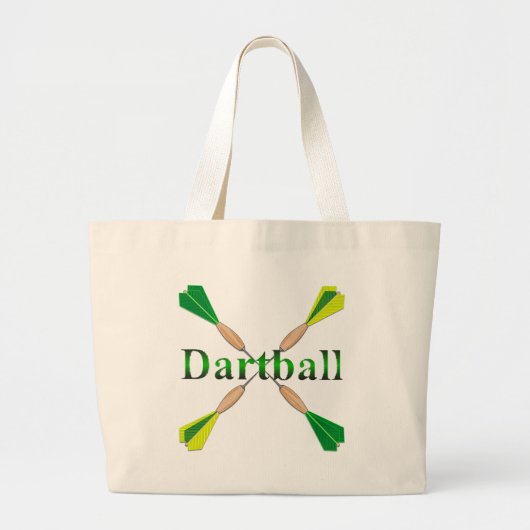 Groene en gouden Dartbal Darts Grote Tote Bag (Voorkant)