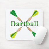 Groene en gouden Dartbal Darts Muismat (Met muis)
