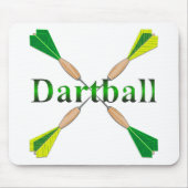 Groene en gouden Dartbal Darts Muismat (Voorkant)