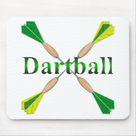 Groene en gouden Dartbal Darts Muismat