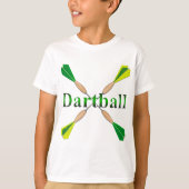 Groene en gouden Dartbal Darts T-shirt (Voorkant)