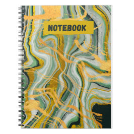 groene en gouden details ontwerp  notitieboek