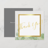 Groene en gouden eucalyptus - Hartelijk dank Kaart (Voorkant / Achterkant)