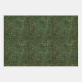 Groene en gouden eucalyptus inpakpapier vel (Voorkant)