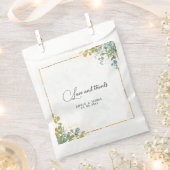 Groene en gouden eucalyptus waterverf bedankzakje (Geknipt)