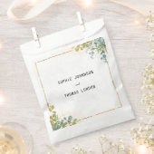 Groene en gouden eucalyptus waterverf bedankzakje (Geknipt)