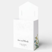 Groene en gouden eucalyptus waterverf bruiloft bedankdoosjes (Geopend)