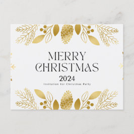Groene en gouden Feestelijke Kerstmis Dank u Kaart