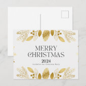 Groene en gouden Feestelijke Kerstmis Dank u Kaart (Voorkant / Achterkant)