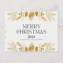 Groene en gouden Feestelijke Kerstmis Dank u Kaart