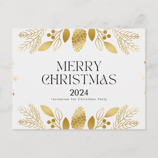 Groene en gouden Feestelijke Kerstmis Dank u Kaart (Voorkant)