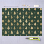 Groene en gouden folie kerstbomen tissuepapier (Craft)