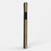 Groene en gouden glinsterstrepen Case-Mate iPhone case (Achterkant/rechts)