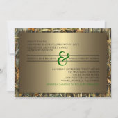 Groene en gouden huwelijksuitnodigingen kaart (Voorkant)