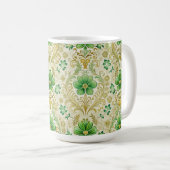  GROENE EN GOUDEN IERSE BLOEIEN KOFFIEMOK (Voorkant rechts)