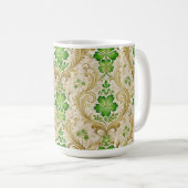  GROENE EN GOUDEN IERSE BLOEIEN KOFFIEMOK (Voorkant rechts)