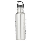 Groene en Gouden Ierse Harp Custom Name en Ierland Waterfles (Achterkant)