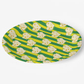 Groene en Gouden Kaas Hoofddocument Borden Papieren Bordje (Gekanteld)