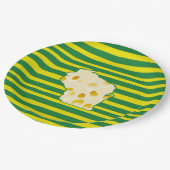 Groene en Gouden Kaas Hoofddocument Borden Papieren Bordje (Gekanteld)