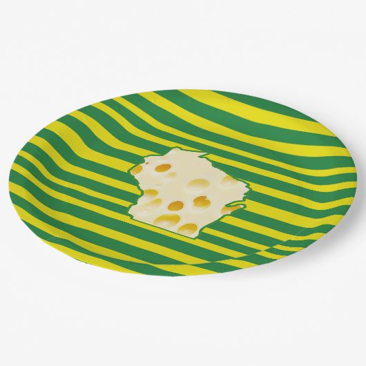 Groene en Gouden Kaas Hoofddocument Borden Papieren Bordje (Gekanteld)